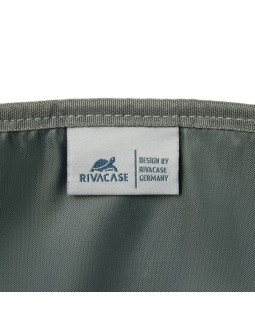 Rivacase eden plecak plecak rolowany czarny poliester, skóra woskowana (pull up) 2