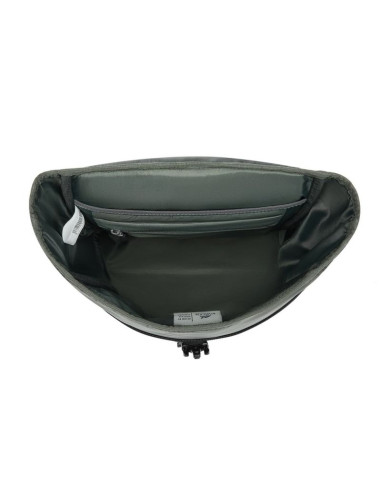 Rivacase eden plecak plecak rolowany czarny poliester, skóra woskowana (pull up)