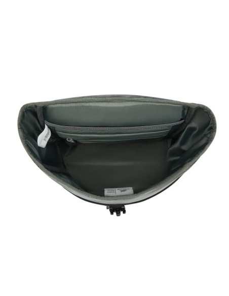 Rivacase eden plecak plecak rolowany czarny poliester, skóra woskowana (pull up)