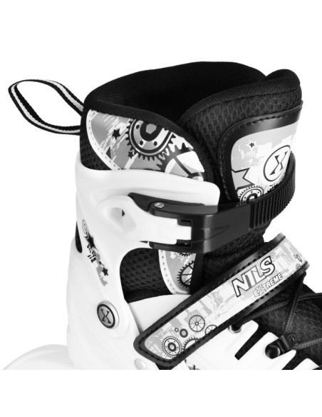 Nh10905 4w1 łyżworolki led białe z wym. płozą hokejową rainbow rozm. m(35-38) nils extreme