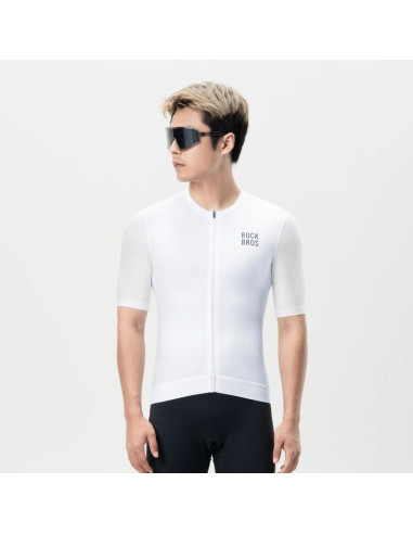 Koszulka rowerowa rockbros 15200025 z krótkim rękawem rozmiar xxxl - biała