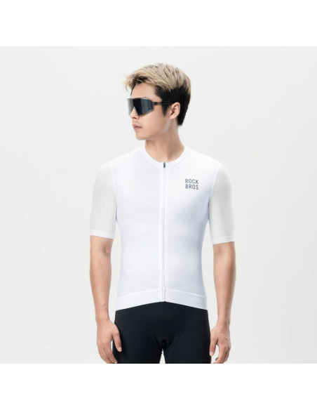 Koszulka rowerowa rockbros 15200025 z krótkim rękawem rozmiar xxxl - biała