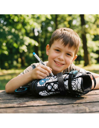 Nh10907 4w1 łyżworolki z wym. płozą hokejową tinty zielone rozm. m(35-38) nils extreme