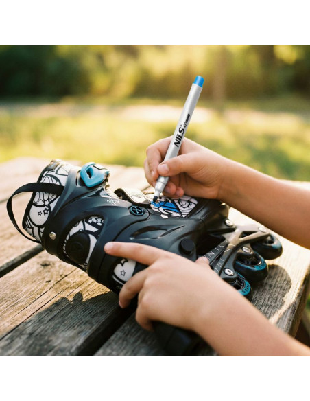 Nh10907 4w1 łyżworolki z wym. płozą hokejową tinty zielone rozm. m(35-38) nils extreme