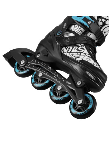 Nh10907 4w1 łyżworolki z wym. płozą hokejową tinty zielone rozm. m(35-38) nils extreme