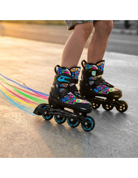 Nh10907 4w1 łyżworolki z wym. płozą hokejową tinty zielone rozm. m(35-38) nils extreme