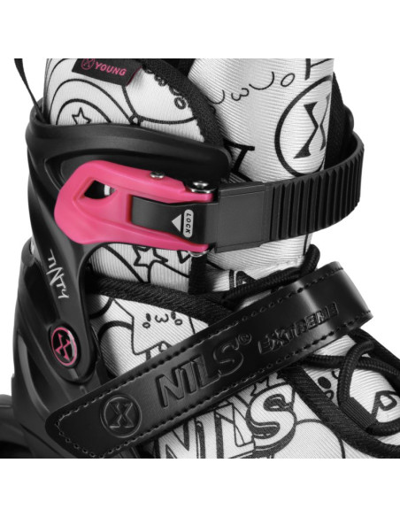 Nh10907 4w1 łyżworolki z wym. płozą hokejową tinty różowe rozm. s(31-34) nils extreme