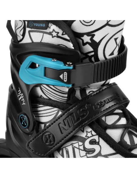 Nh10907 4w1 łyżworolki z wym. płozą hokejową tinty zielone rozm. s(31-34) nils extreme
