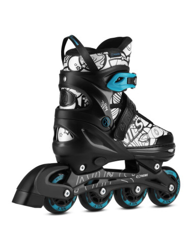 Nh10907 4w1 łyżworolki z wym. płozą hokejową tinty zielone rozm. s(31-34) nils extreme