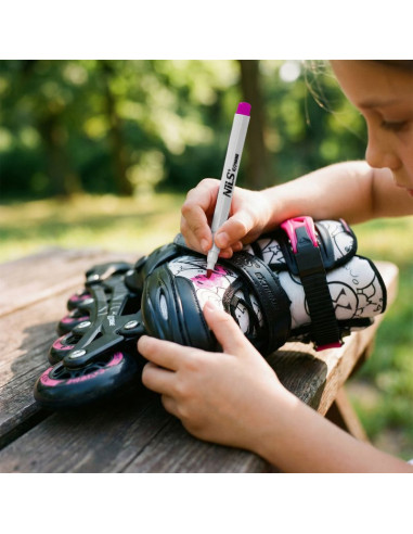 Nh10907 4w1 łyżworolki z wym. płozą hokejową tinty różowe rozm. m(35-38) nils extreme