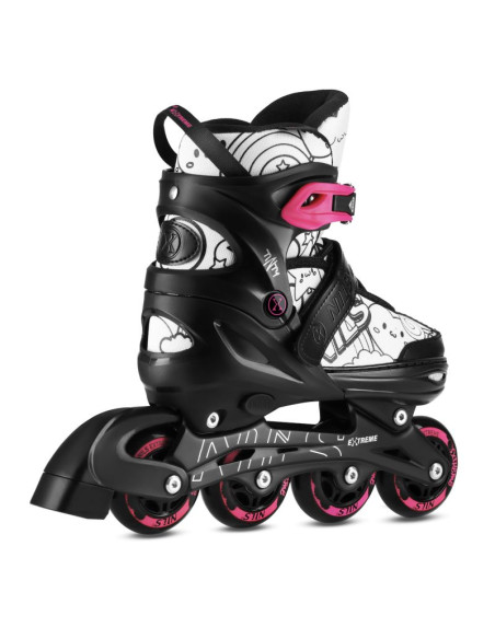 Nh10907 4w1 łyżworolki z wym. płozą hokejową tinty różowe rozm. m(35-38) nils extreme