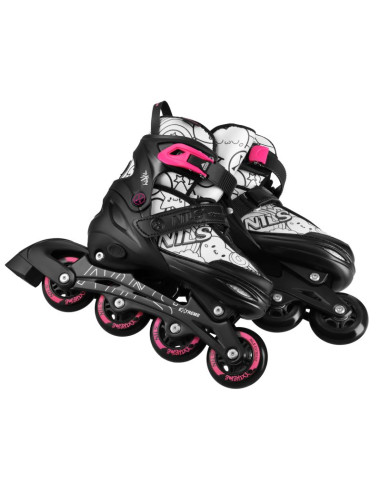 Nh10907 4w1 łyżworolki z wym. płozą hokejową tinty różowe rozm. m(35-38) nils extreme