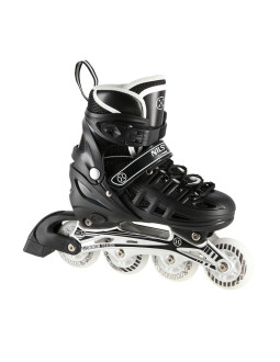 Łyżworolki z wymienną płozą hokejową nils extreme nh10905 4w1 czarne led rozmiar m(35-38)