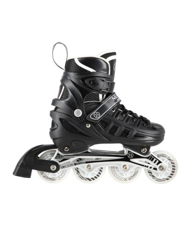 Łyżworolki z wymienną płozą hokejową nils extreme nh10905 4w1 czarne led rozmiar m(35-38)