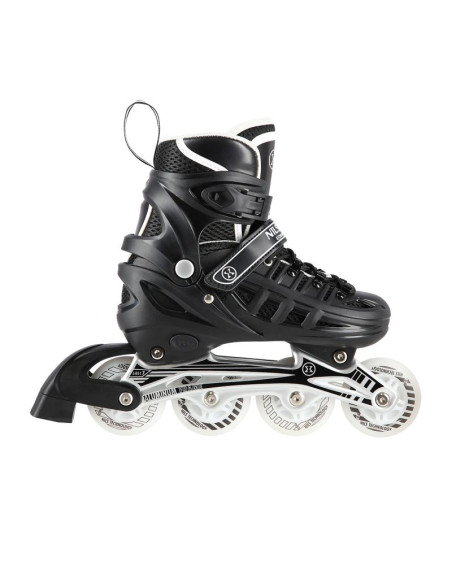 Łyżworolki z wymienną płozą hokejową nils extreme nh10905 4w1 czarne led rozmiar m(35-38)