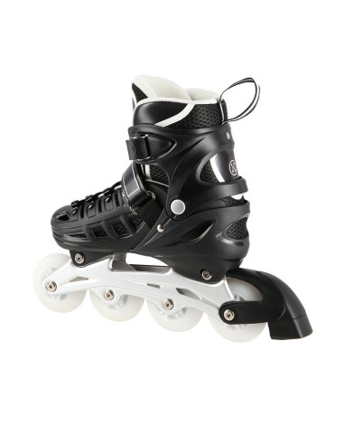 Łyżworolki z wymienną płozą hokejową nils extreme nh10905 4w1 czarne led rozmiar m(35-38)