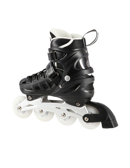 Łyżworolki z wymienną płozą hokejową nils extreme nh10905 4w1 czarne led rozmiar m(35-38)