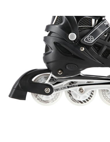 Łyżworolki z wymienną płozą hokejową nils extreme nh10905 4w1 czarne led rozmiar m(35-38)