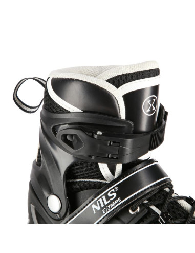 Łyżworolki z wymienną płozą hokejową nils extreme nh10905 4w1 czarne led rozmiar m(35-38)
