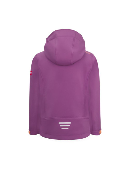 Kurtka softshellowa dziecięca trollkids girls trollfjord jacket z kapturem dla dziewczynki różowa (175-242)