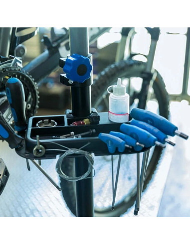 Stojak serwisowy rockbros mp-02 do rowerów z pokrętłami podłogowy - czarny