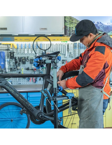 Stojak serwisowy rockbros mp-02 do rowerów z pokrętłami podłogowy - czarny