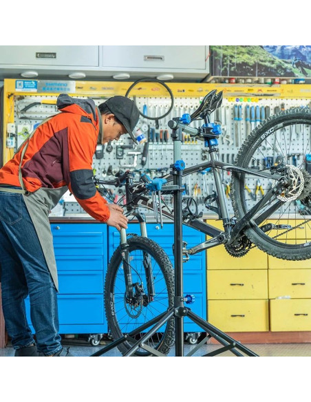 Stojak serwisowy rockbros mp-02 do rowerów z pokrętłami podłogowy - czarny