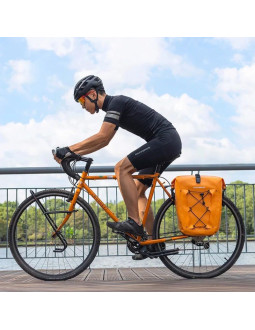 Torba rowerowa rockbros 30140022003 wodoodporna na bagażnik - pomarańczowa 2