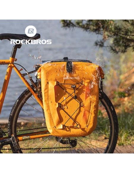 Torba rowerowa rockbros 30140022003 wodoodporna na bagażnik - pomarańczowa