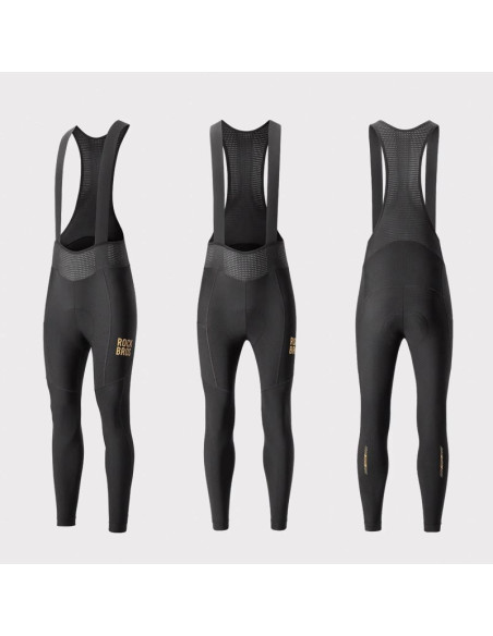 Spodnie rowerowe z szelkami rockbros ydck012-1 długie polarowe z wkładką rozmiar s - czarne