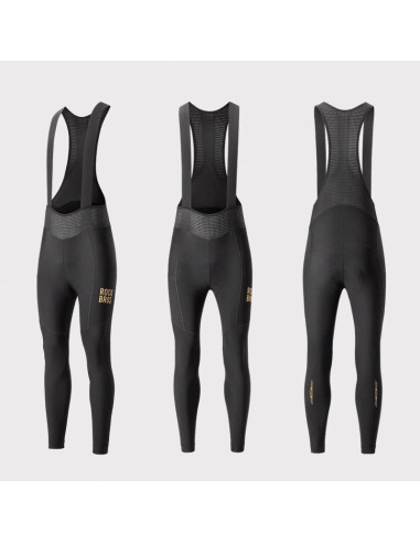 Spodnie rowerowe z szelkami rockbros ydck012-1 długie polarowe z wkładką rozmiar m - czarne