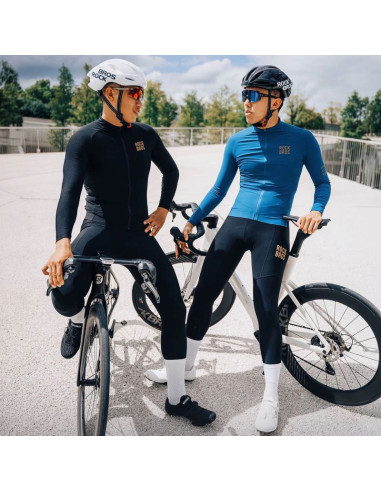 Spodnie rowerowe z szelkami rockbros ydck012-1 długie polarowe z wkładką rozmiar m - czarne