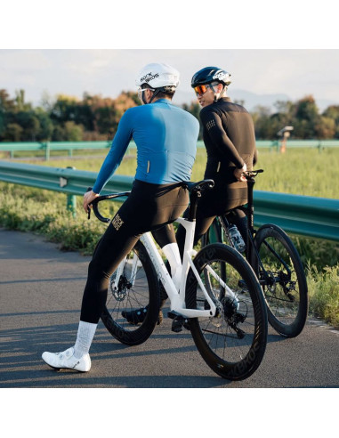 Spodnie rowerowe z szelkami rockbros ydck012-1 długie polarowe z wkładką rozmiar xl - czarne