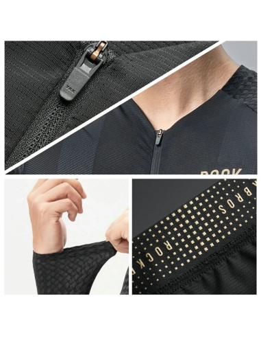 Koszulka rowerowa rockbros ydcx008 diamond z długim rękawem rozmiar s - czarna