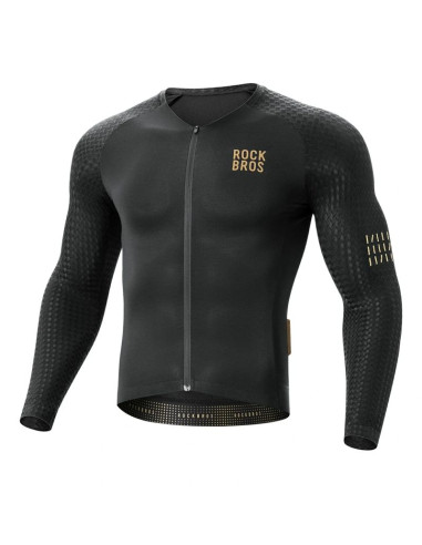 Koszulka rowerowa rockbros ydcx008 diamond z długim rękawem rozmiar m - czarna