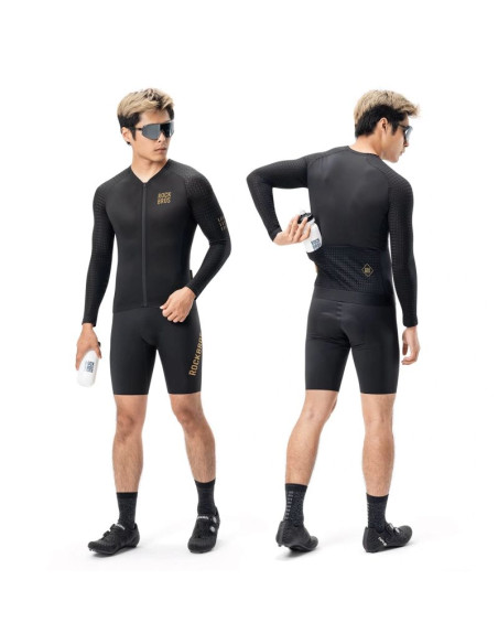 Koszulka rowerowa rockbros ydcx008 diamond z długim rękawem rozmiar xl - czarna