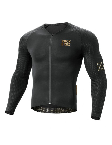 Koszulka rowerowa rockbros ydcx008 diamond z długim rękawem rozmiar xxl - czarna