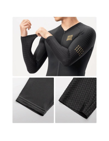 Koszulka rowerowa rockbros ydcx008 diamond z długim rękawem rozmiar xxxl - czarna