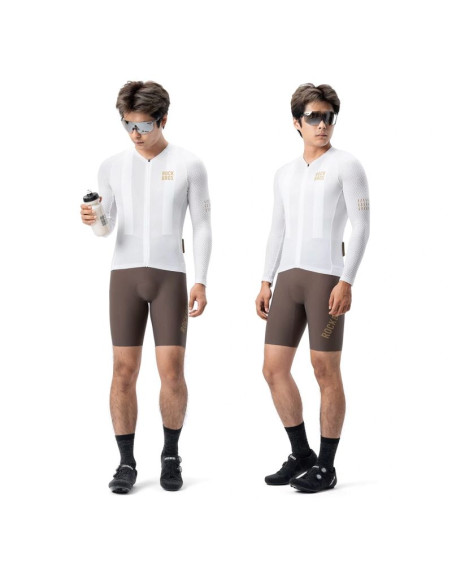 Koszulka rowerowa rockbros ydcx008 diamond z długim rękawem rozmiar s - biała