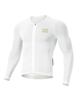 Koszulka rowerowa rockbros ydcx008 diamond z długim rękawem rozmiar xxxl - biała