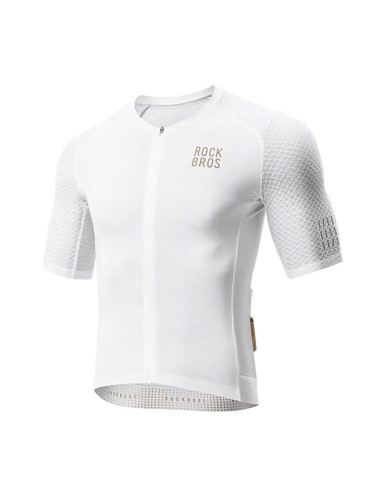 Koszulka rowerowa rockbros yddx011 diamond z krótkim rękawem rozmiar s - biała