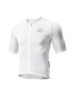 Koszulka rowerowa rockbros yddx011 diamond z krótkim rękawem rozmiar m - biała