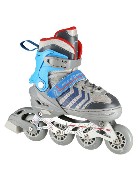 Nh18192 4w1 szaro-niebieski rozm.s(29-33) łyżworolki z wym. pł. hokejową nils extreme