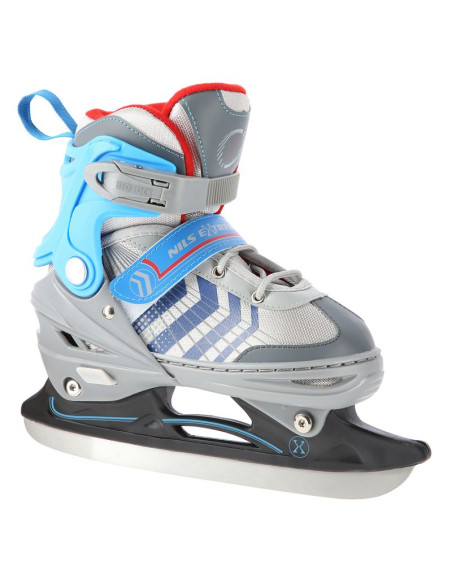 Nh18192 4w1 szaro-niebieski rozm.m(34-38) łyżworolki z wym. pł. hokejową nils extreme