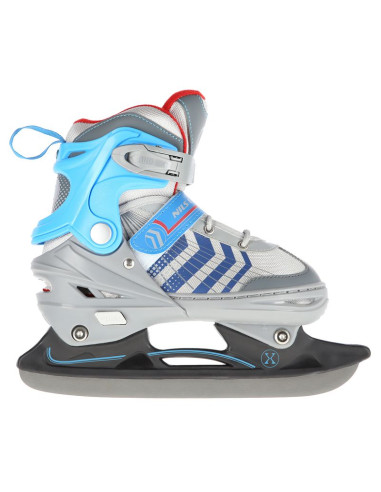 Nh18192 4w1 szaro-niebieski rozm.m(34-38) łyżworolki z wym. pł. hokejową nils extreme