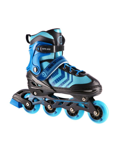 Nh18192a 4w1 czarno-niebieskie rozm. l(39-43) łyżworolki z wym. pł. hokejową nils extreme