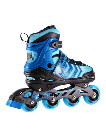 Nh18192a 4w1 czarno-niebieskie rozm. l(39-43) łyżworolki z wym. pł. hokejową nils extreme