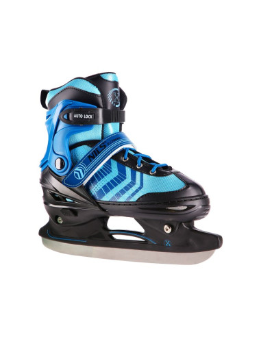 Nh18192a 4w1 czarno-niebieskie rozm. l(39-43) łyżworolki z wym. pł. hokejową nils extreme