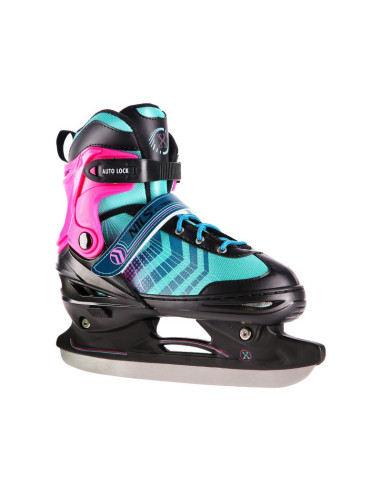 Nh18192a 4w1 czarno-fioletowe rozm. m(34-38) łyżworolki z wym. pł. hokejową nils extreme