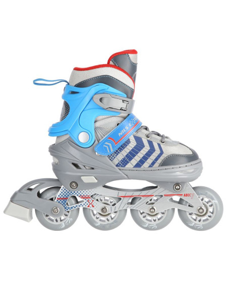 Nh18192 4w1 szaro-niebieski rozm.l(39-43) łyżworolki z wym. pł. hokejową nils extreme